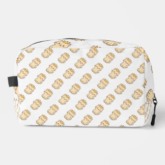 Majestic Cuddly Cat with a Crown Dopp Kit