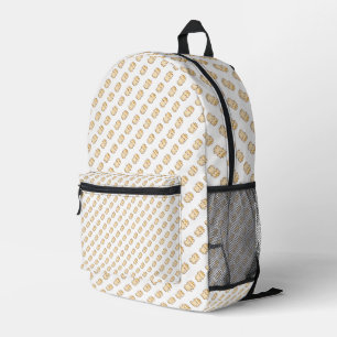 Majestic Cuddly Cat with a Crown Printed Backpack