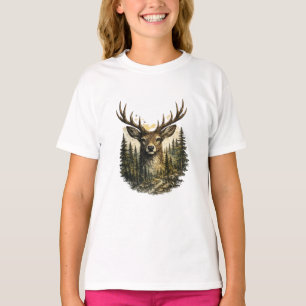 Majestic Deer Forest Adventure Nature/ Watch T-Shirt