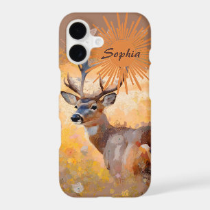 Majestic Deer in a Field of Wildflowers