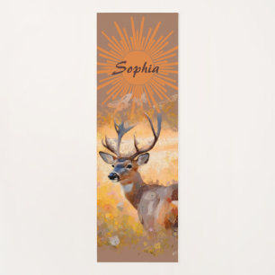 Majestic Deer in a Field of Wildflowers Yoga Mat