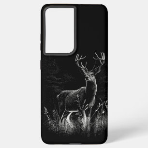 Majestic Deer in the Wilderness – Black&White Art Samsung Galaxy Case