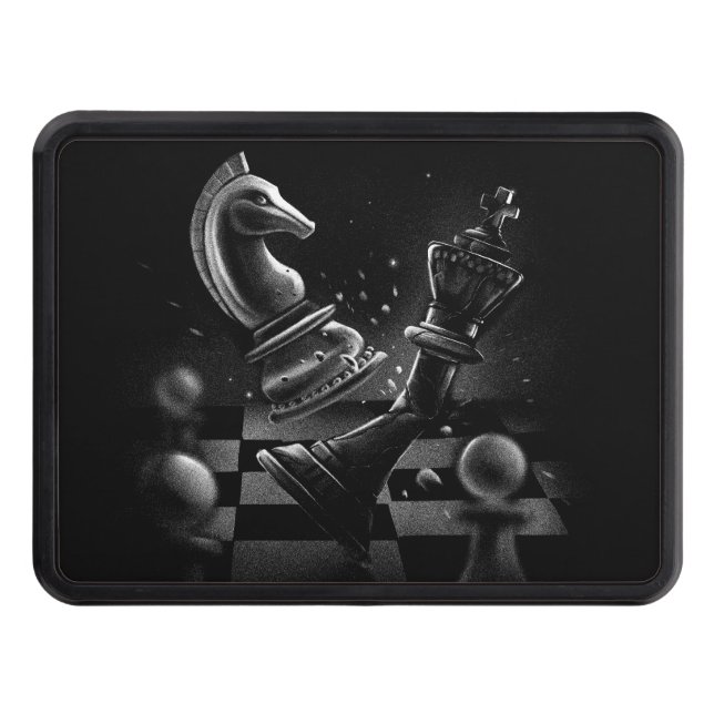 Majestic Deer in the Wilderness – Black&White Art Trailer Hitch Cover (Front)