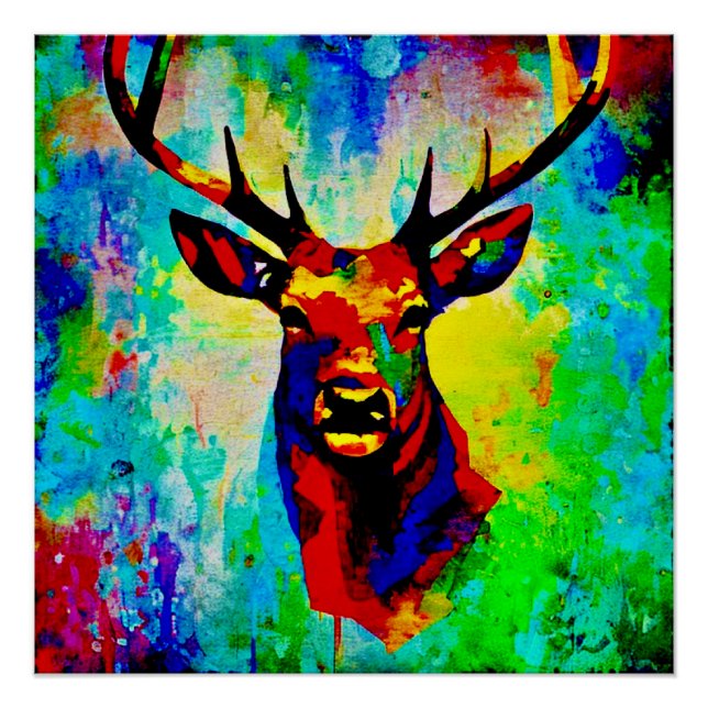 Majestic Deer - Proud Stag Poster (Front)