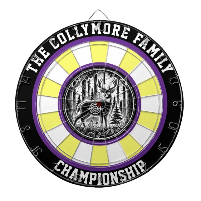 Majestic Deer Rustic Artwork Dartboard (Front)