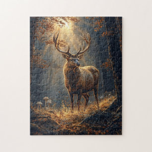 Majestic Deer Stag in the Forest Jigsaw Puzzle