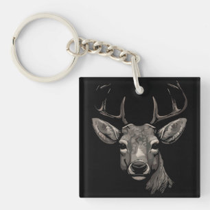 Majestic Deer with Large Antlers Keychain