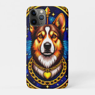 Majestic Dog Portrait in Stained Glass Style iPhone 11 Pro Case