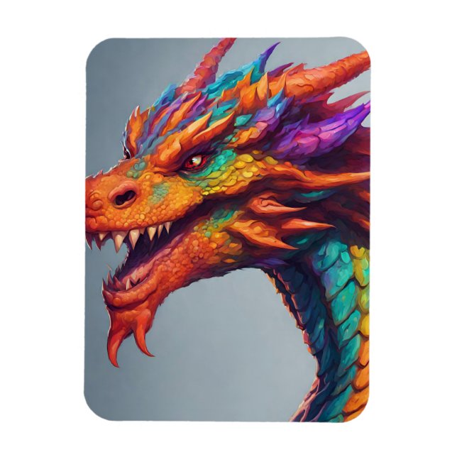 Majestic Dragon Portrait Magnet (Vertical)