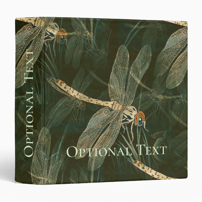 Majestic Dragonfly Pattern  Binder (Front/Spine)