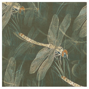 Majestic Dragonfly Pattern Fabric