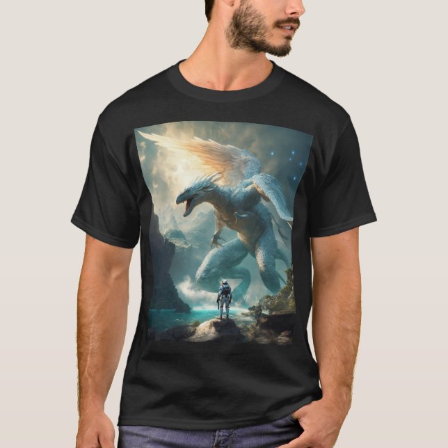 "Majestic Dragons: Guardians of the Fantasy Realm" T-Shirt (Front)