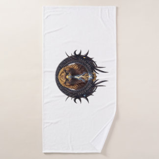 Majestic Eagle Crest Mythological Native Style Bath Towel