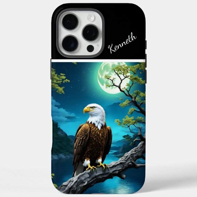 Majestic Eagle Eagle's Moonlight Vigil Case-Mate iPhone Case (Back)