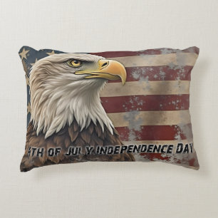 Majestic Eagle & Flag – Spirit of Freedom Accent Pillow