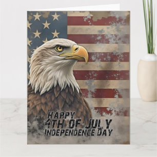 Majestic Eagle & Flag – Spirit of Freedom Card