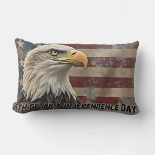 Majestic Eagle & Flag – Spirit of Freedom Lumbar Pillow