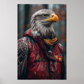 Majestic Eagle Full-Body Portrait Poster