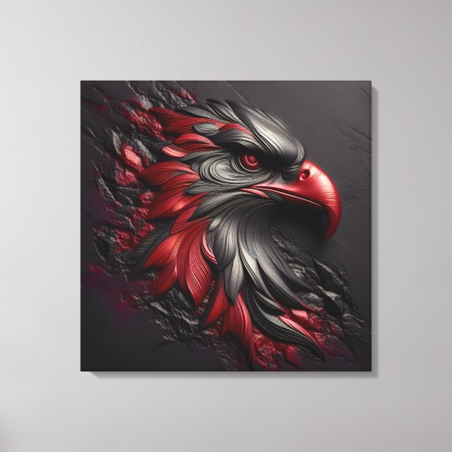 Majestic Eagle Gaze Canvas Print (Front)