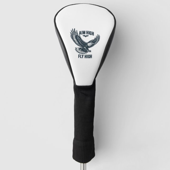 Majestic eagle in flight golf head cover (Front)
