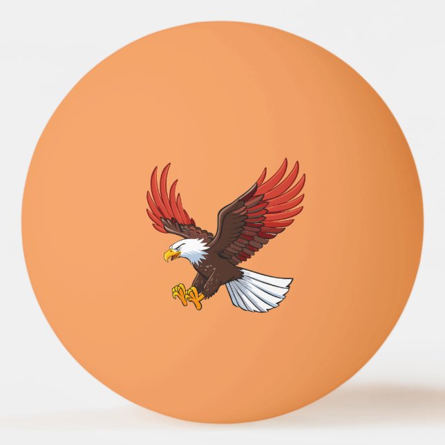 Majestic eagle in flight ping pong ball (Front)