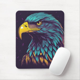 Majestic Eagle in vibrant Colors Mouse Pad