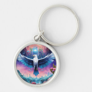 Majestic Eagle Keychain: Elegance on a Pale Black Keychain