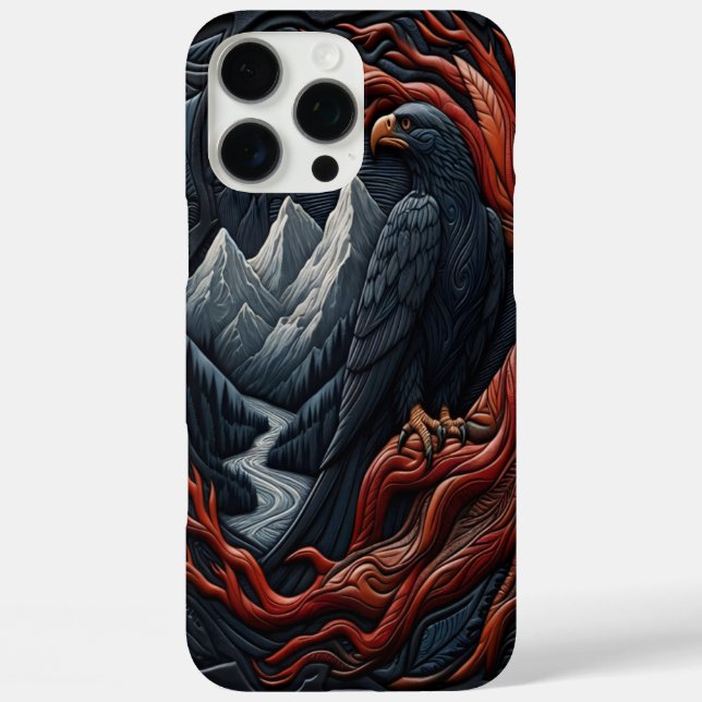 Majestic Eagle Leather-look Scene Case-Mate iPhone Case (Back)