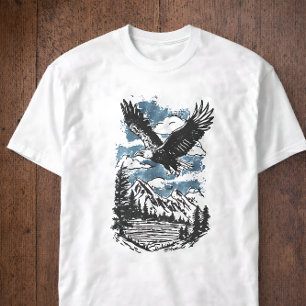 Majestic Eagle Mountain Lake Nature Wildlife T-Shirt
