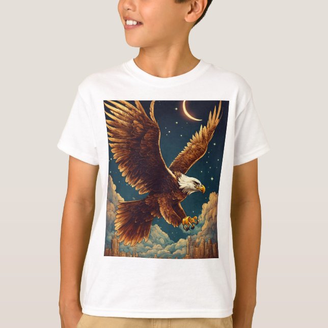 Majestic Eagle Print T-Shirt (Front)