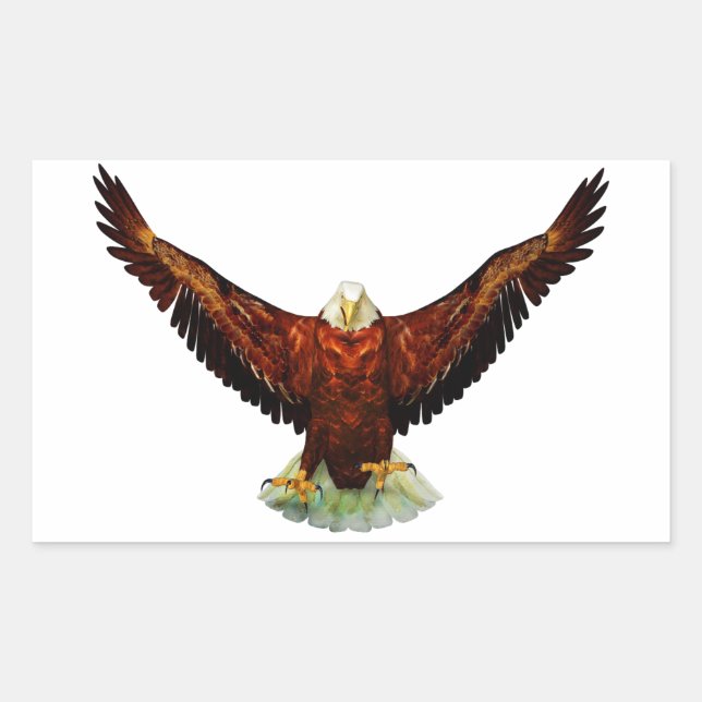 Majestic Eagle Rectangle-Shaped Stickers (Front)