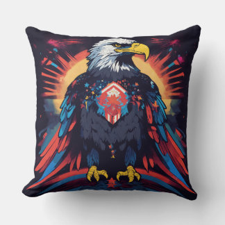 Majestic Eagle Throw Pillow: A Symbol of Strength Pillow