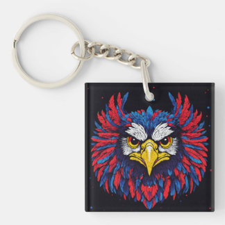 Majestic Eagle TShirt A Burst of Colour & Strength Keychain