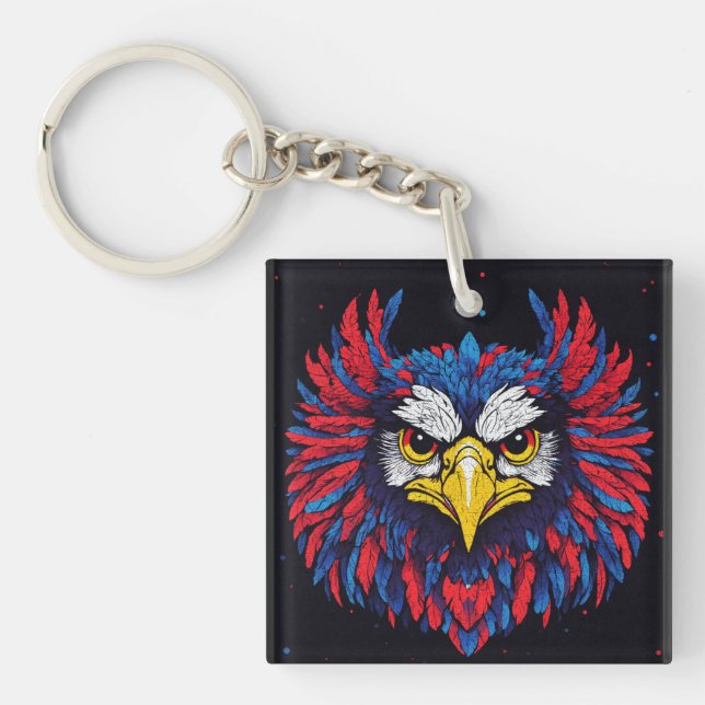 Majestic Eagle TShirt A Burst of Colour & Strength Keychain (Front)