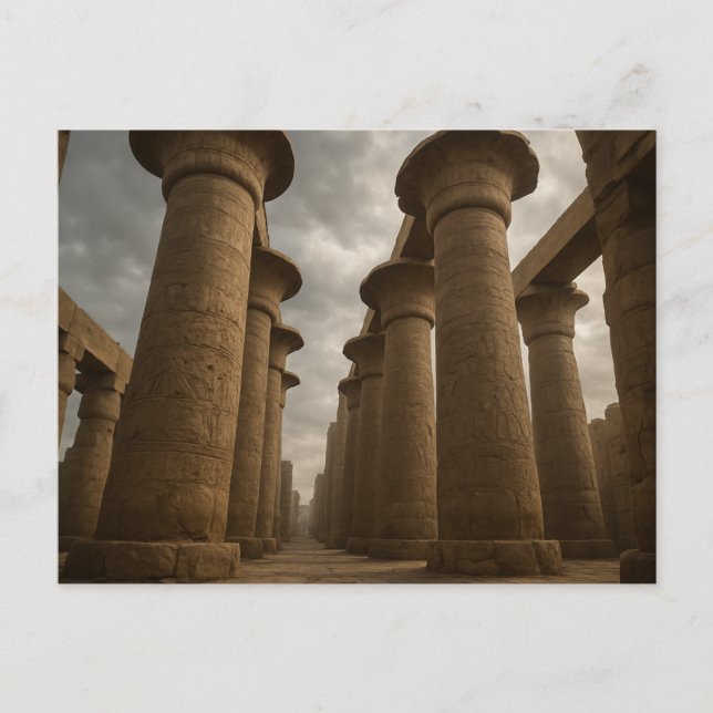 Majestic Egyptian Temple Columns Postcard (Front)