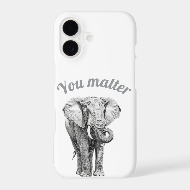 Majestic Elephant Sketch Phone Case (Back)