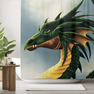 Majestic Emerald Green Dragon Fantasy