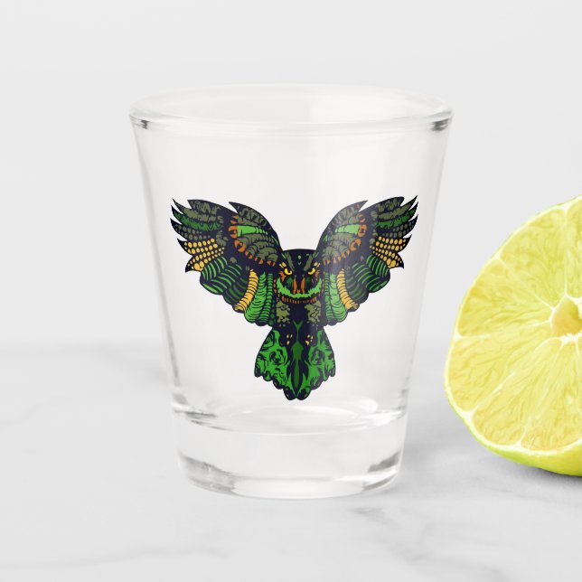 Majestic Emerald Owl Glass (Front)