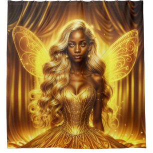 Majestic fantasy queen in a golden magical realm