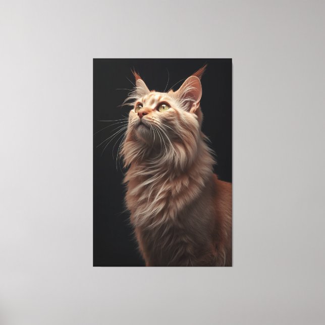 Majestic Feline Portrait Canvas Print (Front)