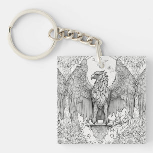 "Majestic Flight: Eagle Tattoo acrylic Keychain" Keychain