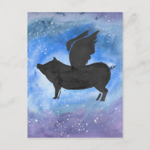 Majestic Flying Pig Postcard