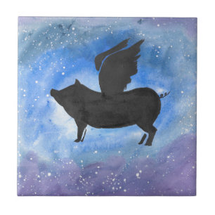 Majestic Flying Pig Tile