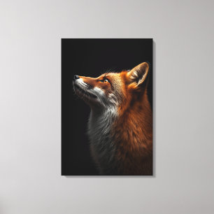 Majestic Fox Portrait, Strength & Royal Confidence Canvas Print