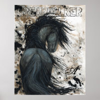 Majestic Friesian Black Stallion Horse by BiHrLe