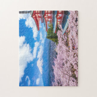 "Majestic Fuji from Chureito Pagoda  Jigsaw Puzzle