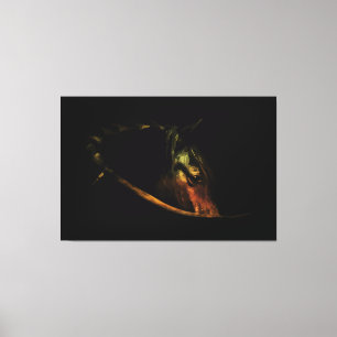 Majestic Gaze: Fine Art Horse Portrait Canvas Print