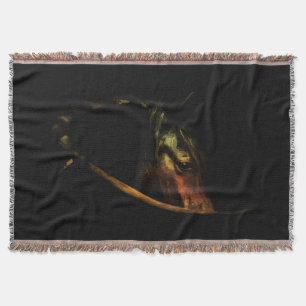 Majestic Gaze: Fine Art Horse Portrait Throw Blanket