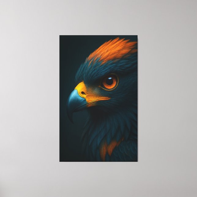 Majestic Gaze – Ultra-Realistic Eagle Portrait Canvas Print (Front)