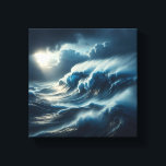 Majestic Giant Turquoise Wave Crashing  Canvas Print<br><div class="desc">A breathtaking digital masterpiece capturing the raw, majestic power of a massive turquoise ocean wave as it peaks and crashes. The intense detail in the sea spray and the deep blue water textures create a sense of awe and natural grandeur. Ideal for high-end coastal wall art, modern interior focal points,...</div>